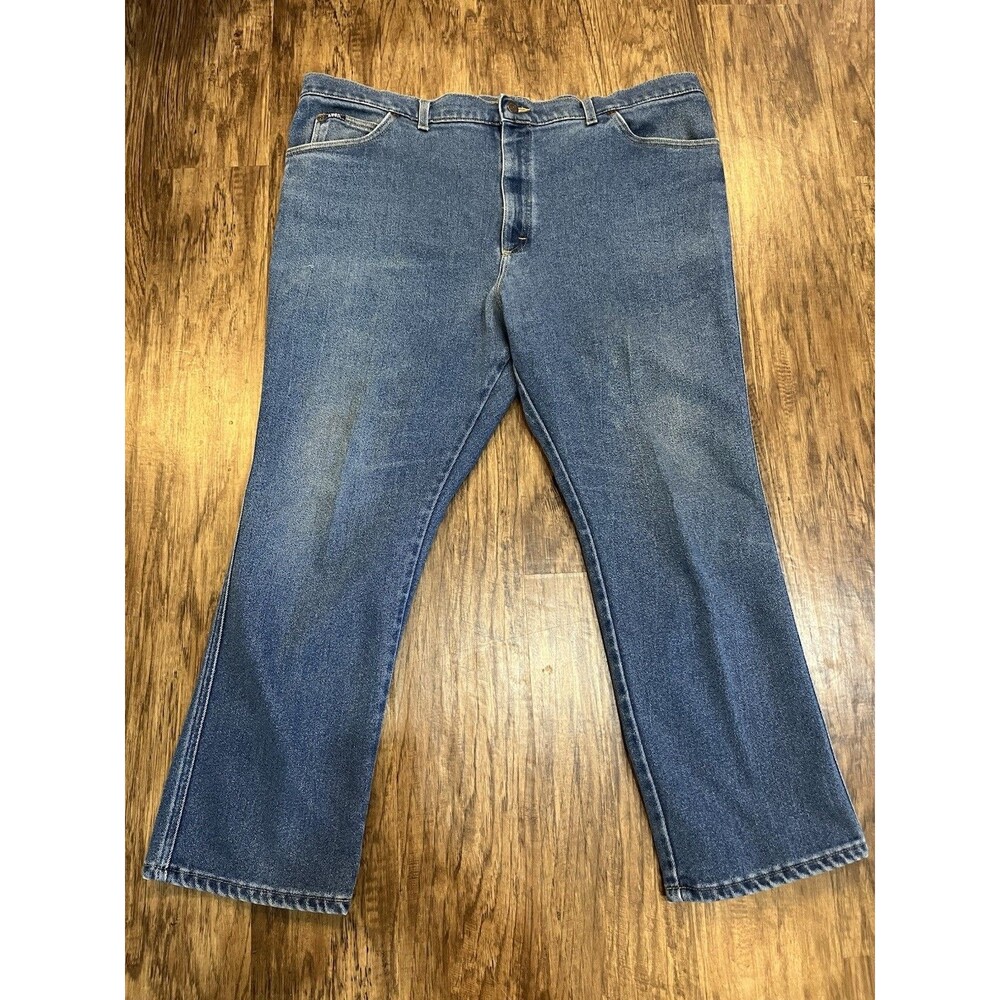 Vintage Lee Jeans Mens 46x30 Blue Straight Leg Union Made in USA Denim Workwear